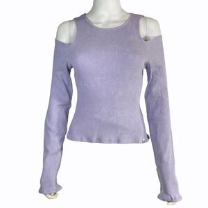 Daydreamer Women’s Lilac Haze Mineral Cold Shoulder Top Shirt NWT